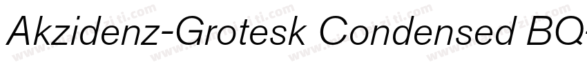 Akzidenz-Grotesk Condensed BQ字体转换